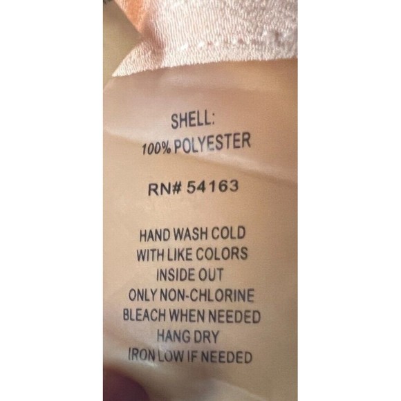 Calvin Klein Mandarin Collar Button Roll-Up Sleeve Blouse Peach Women's Size S - Picture 5 of 5